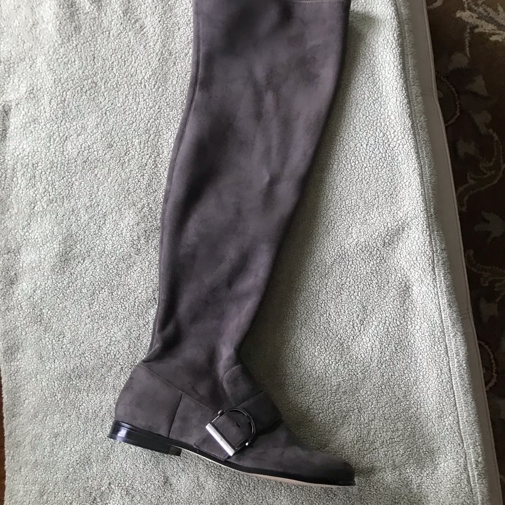 Knee high gray boots